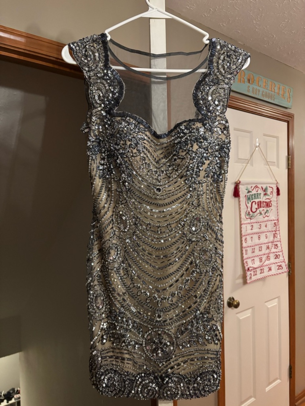 Basix Black Label Beaded Mini Dress
